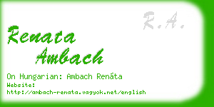 renata ambach business card